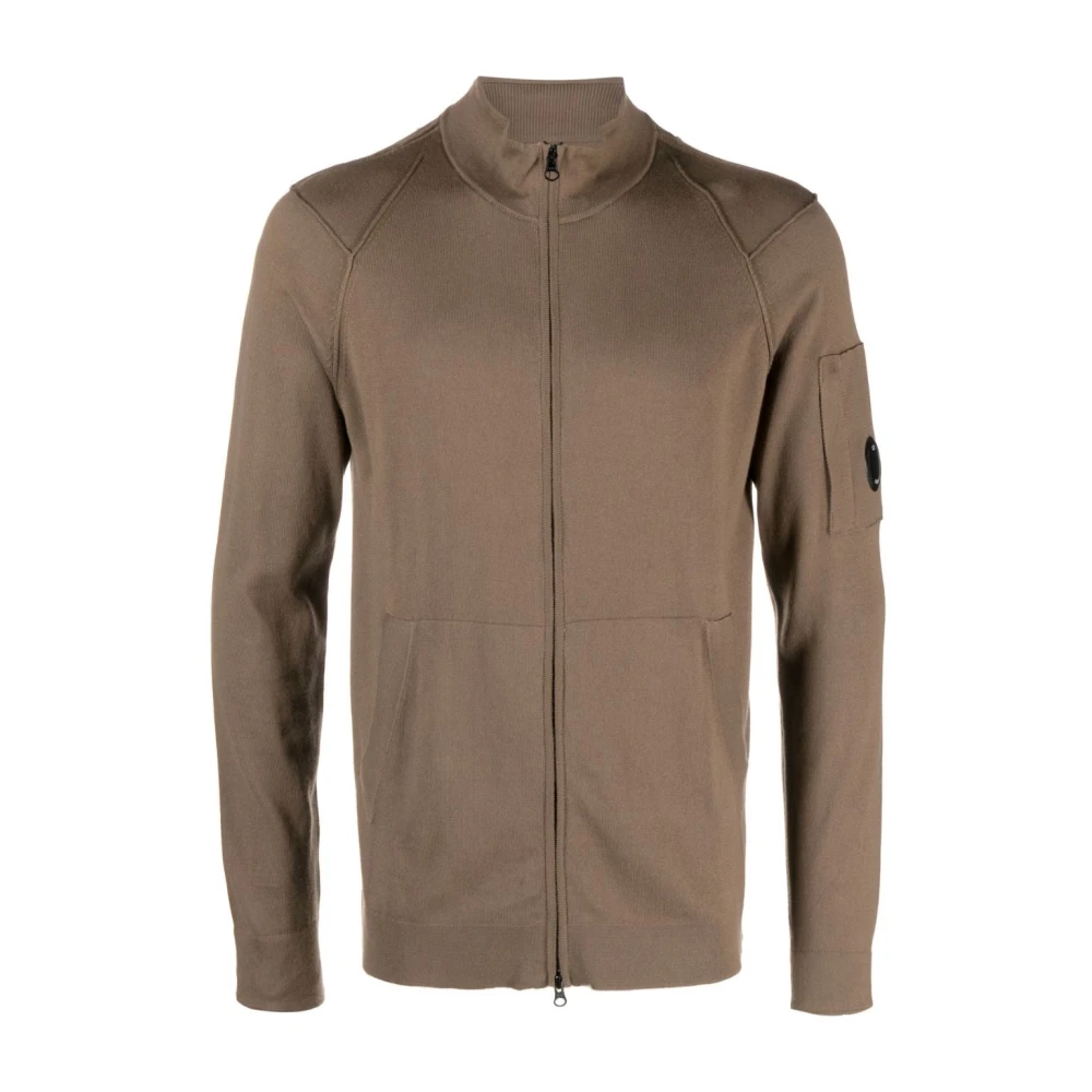C.p. Company Gray Knitwear Cardigan - Male - Cardigans - M - Knitwear