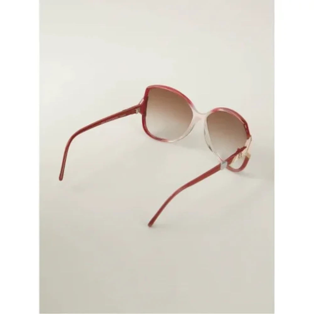 Balenciaga Vintage Pre-owned Plastic sunglasses Red Dames