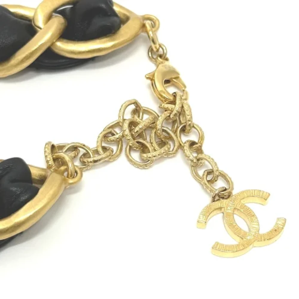 Chanel Vintage Pre-owned Leather belts Black Dames
