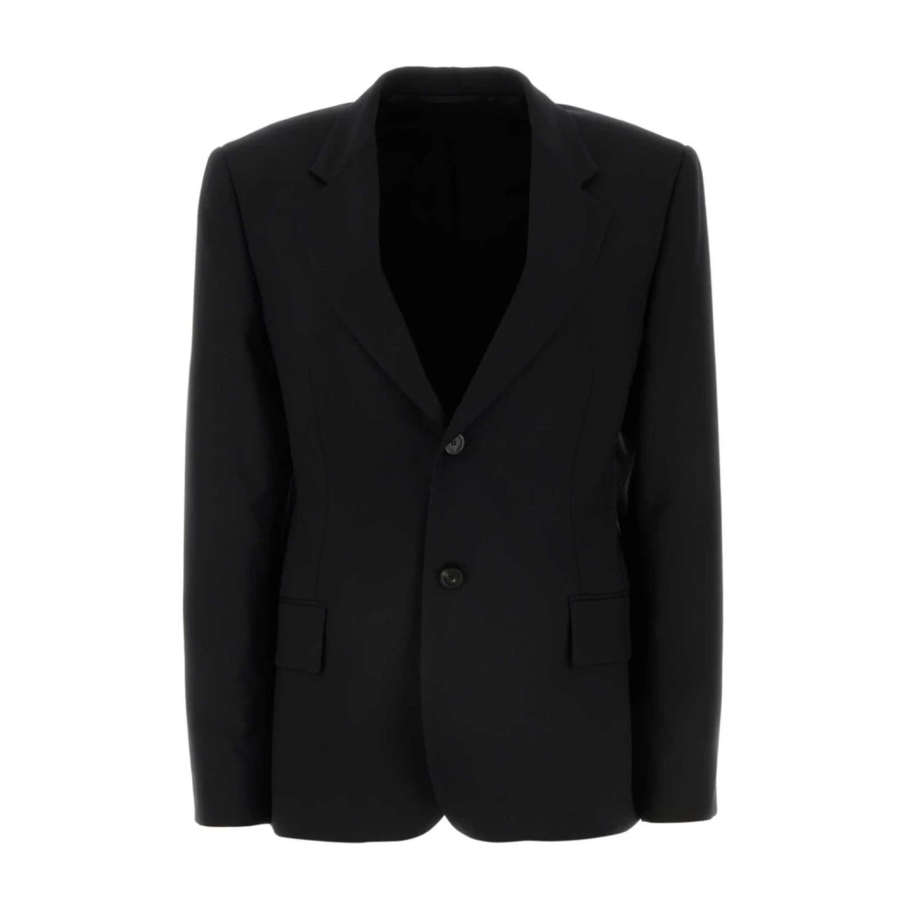 Balenciaga Black Waisted Sb Jacket - Female - Blazers - S - Jackets