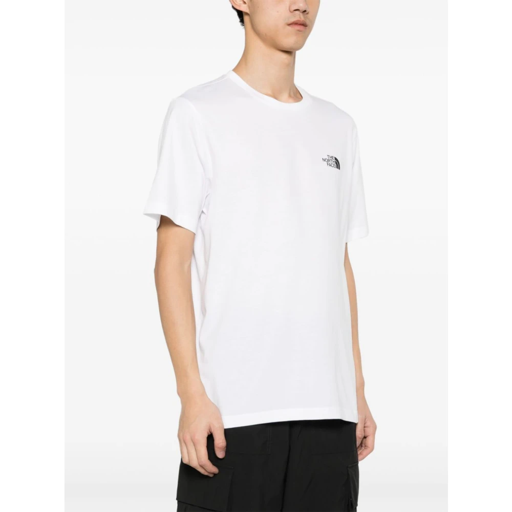The North Face Logo Print Crew Neck T-shirt White Heren
