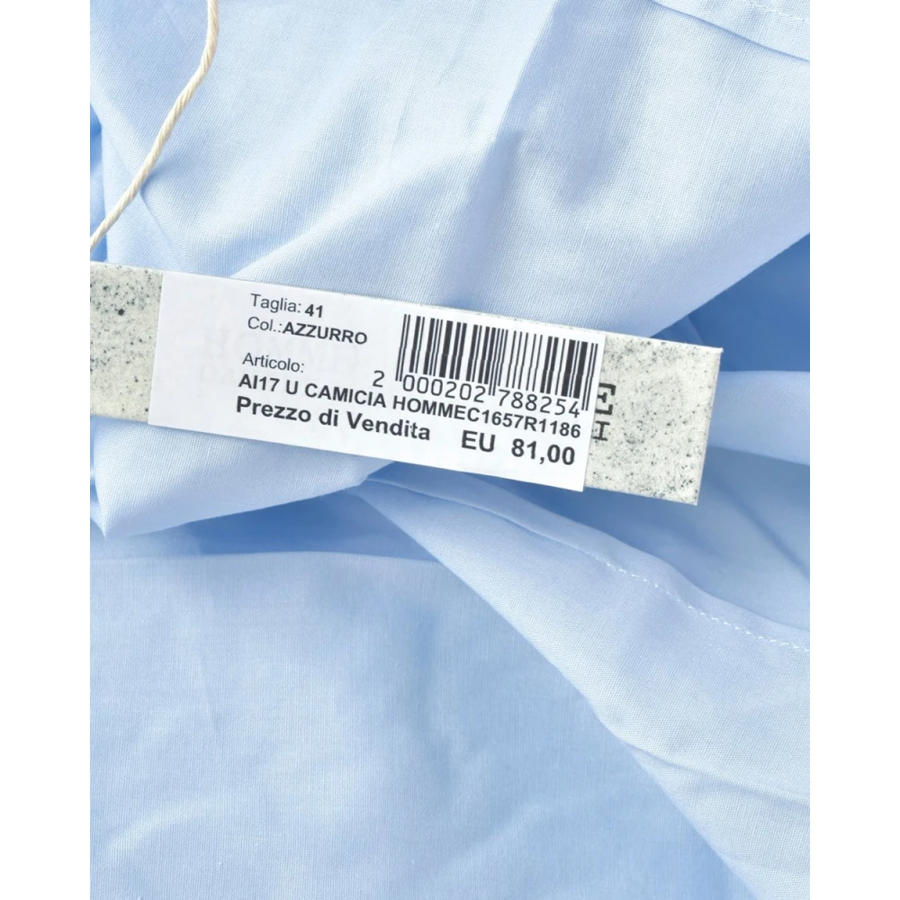 Daniele Alessandrini Basis V-Hals Shirt Blue Heren