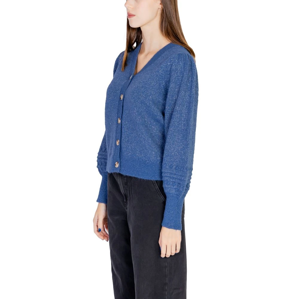 Vila Blauwe Gebreide Kleding Herfst Winter Collectie Blue Dames