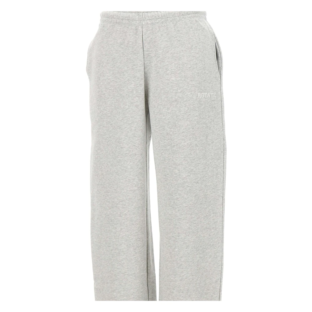 Rotate Birger Christensen Grijze Katoenen Jogger Heavy Broek Gray Dames