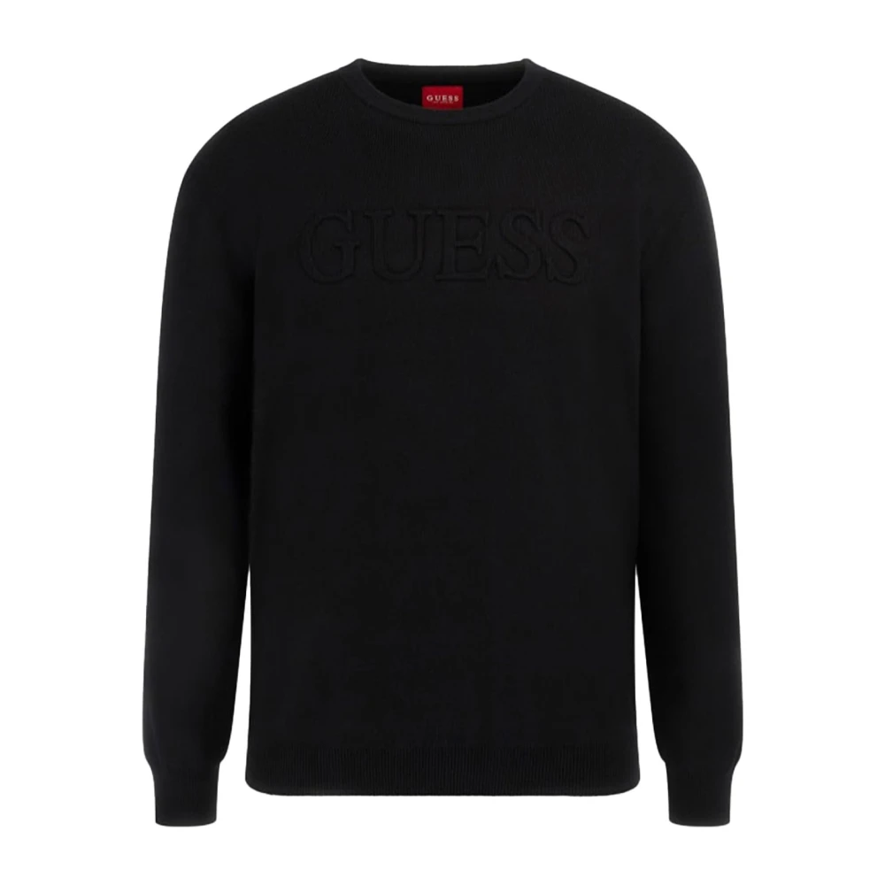 Guess ML Logo Sweatshirt Zwart Black Heren