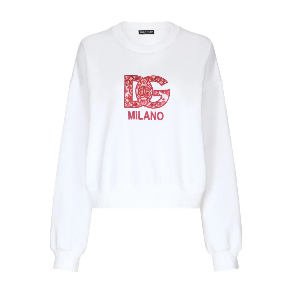 Dolce & Gabbana Damen Weiß Sweatshirts & Hoodies, Xsgröße: