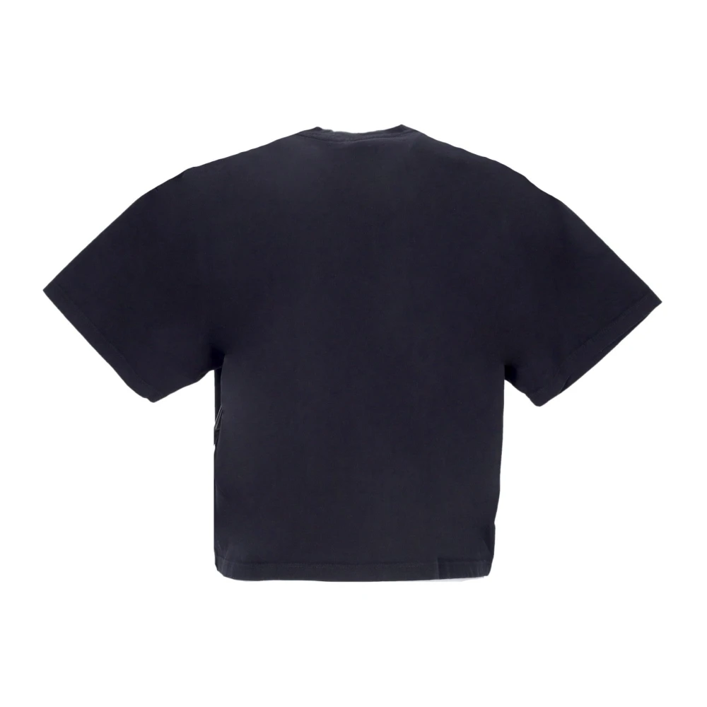 Obey Zwarte Crop Tee met Logo Print Black Dames