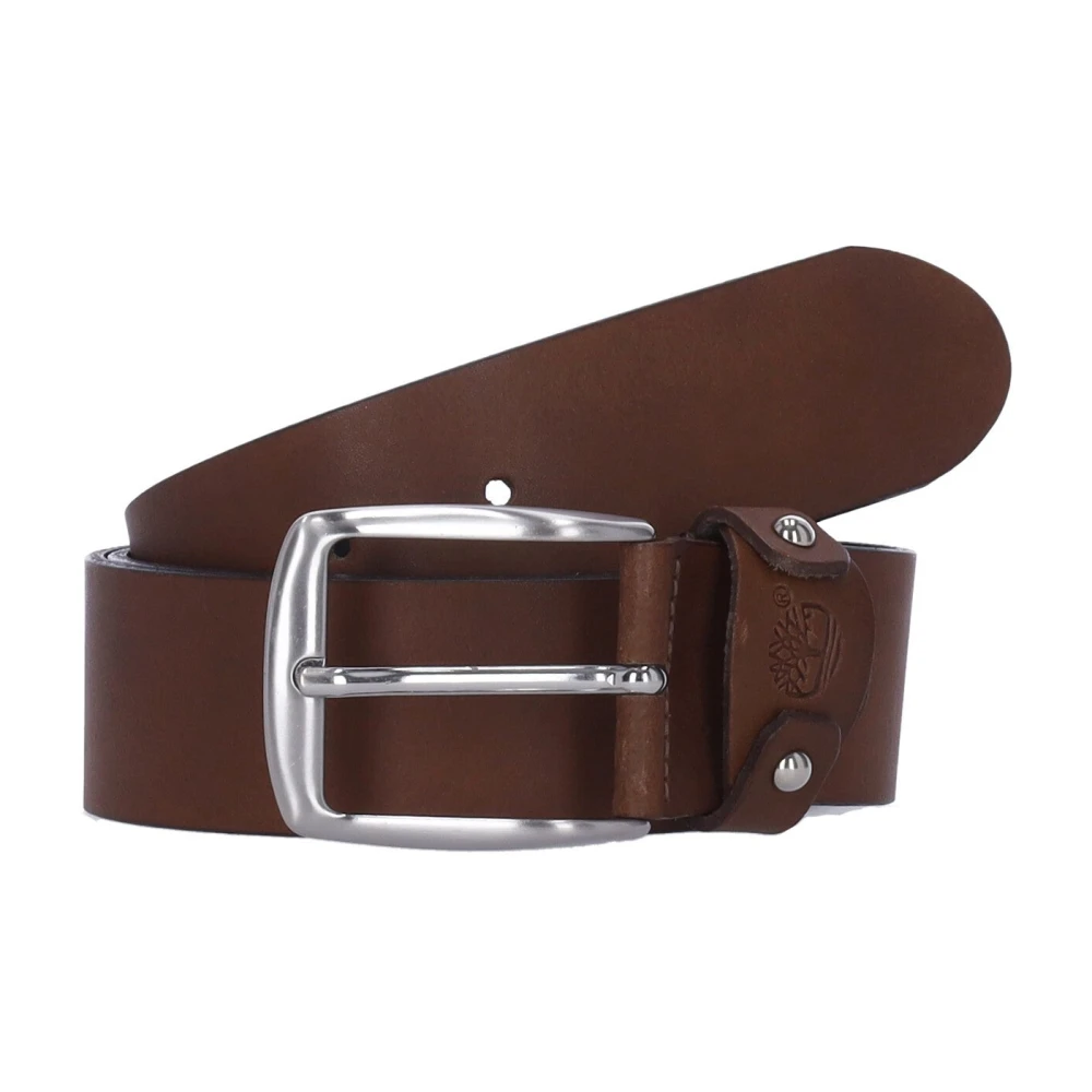 Timberland Koeienleren Riem met Metalen Gesp Brown Heren