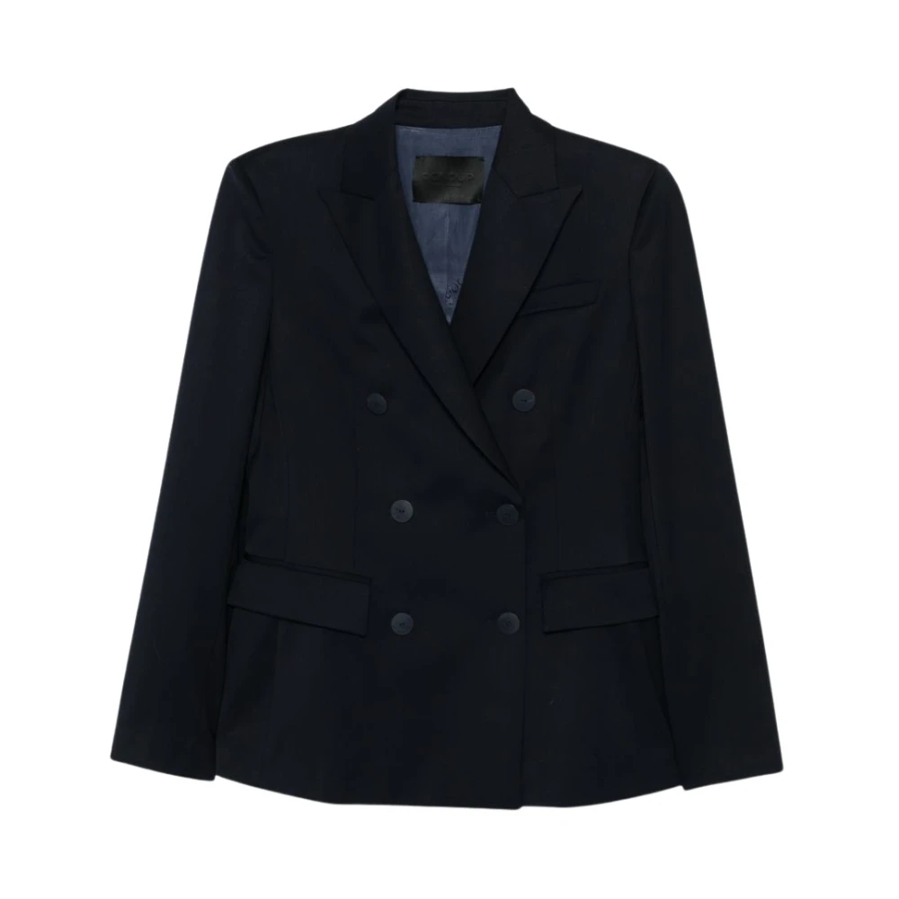 Dondup Women's Blue Blazers, Xs, Double-Breasted Jacket