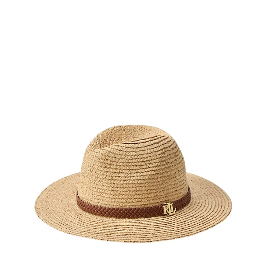 Ralph Lauren Women's Beige Raffia Fedora