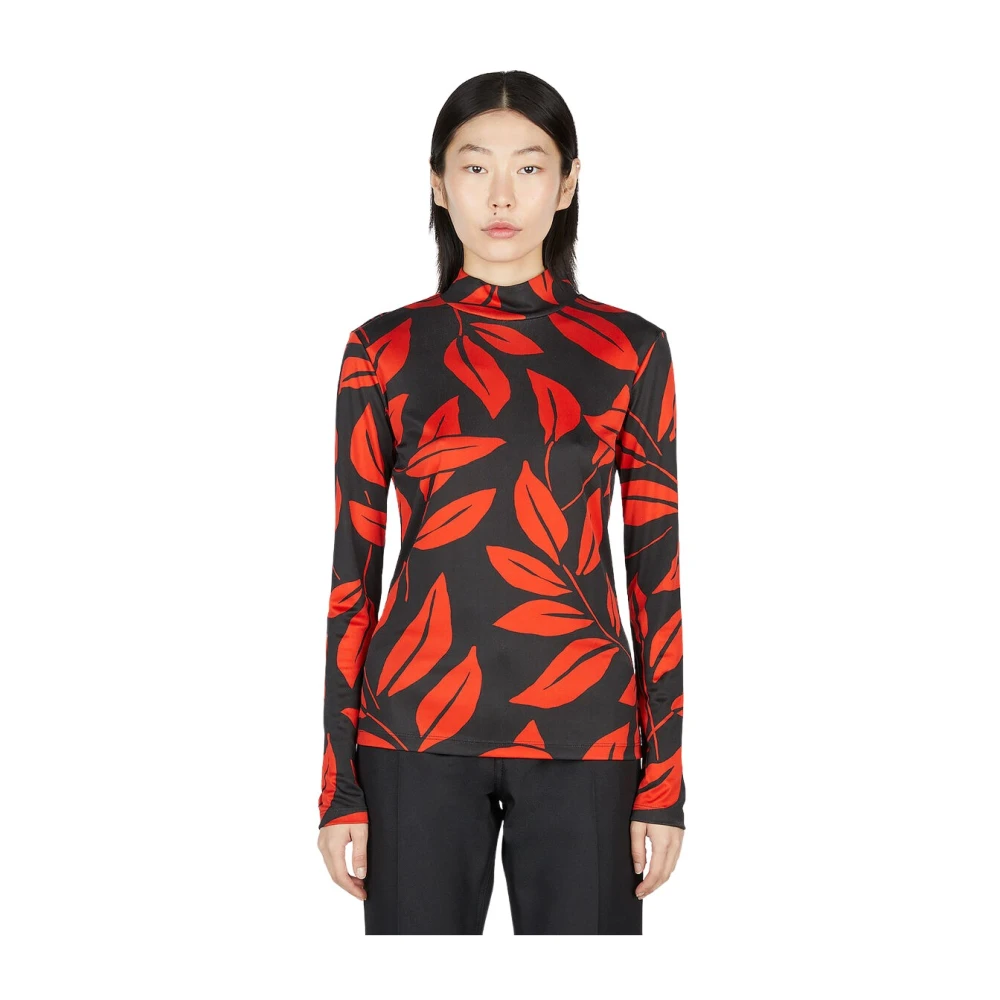 Meryll Rogge Women's Red Leaf Print Top - Woman Tops Eu - 40 - Image 2