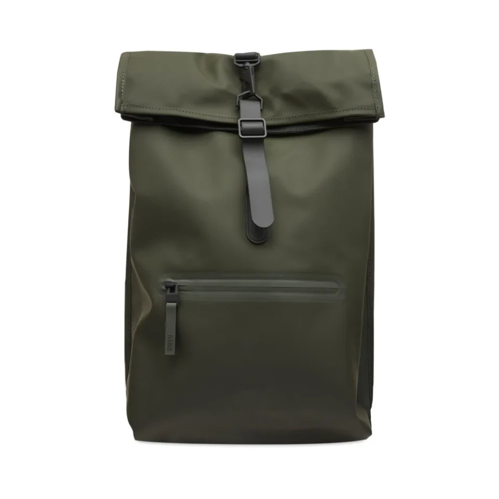 Rains Groene Rolltop Rugzak Green Unisex