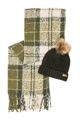 Saltburn Beanie & Tartan Scarf Gift Set