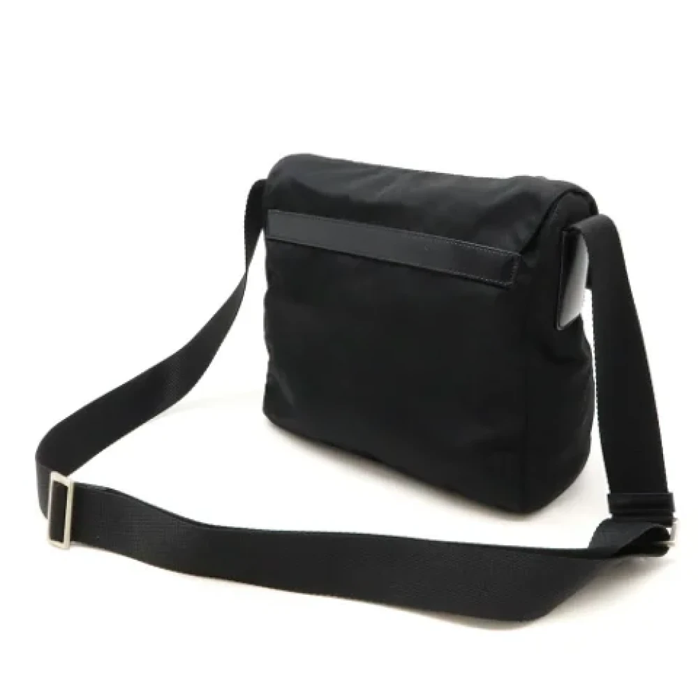 Prada Vintage Pre-owned Leather shoulder-bags Black Dames