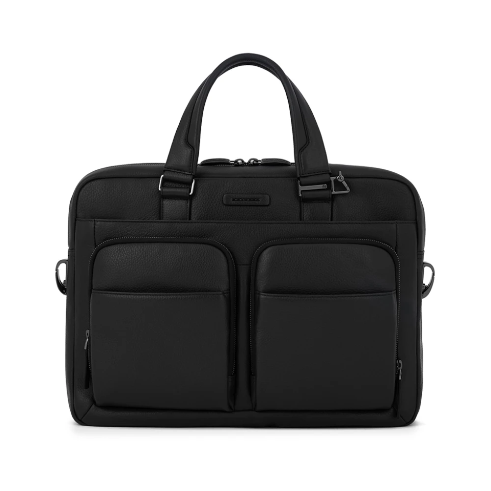 Piquadro Men's Black Slim Computer 15 And Ipad Pro 12.9 Bag