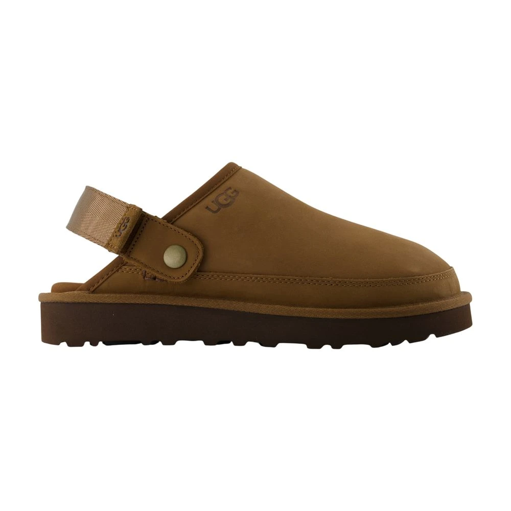 Ugg Men's Brown Clogs, 8 Uk, Goldencoast Clog Ii Nubuck