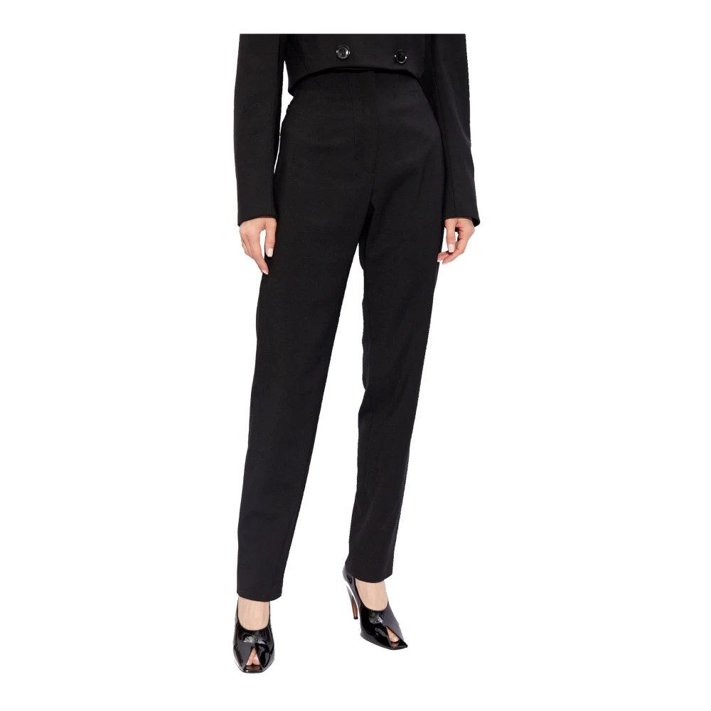 Alaïa Wollen broek met stretchinzet Black Dames
