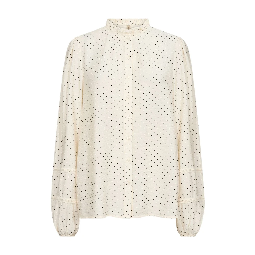 Soyaconcept Blouse met ruches en ballonmouwen White Dames