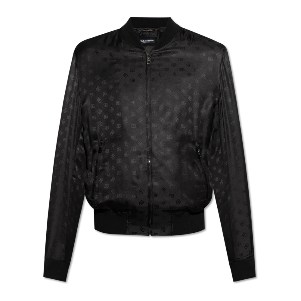 Dolce & Gabbana Men's Black Silk Bomber Jacket - Bomber Jackets - Xl - Jackets