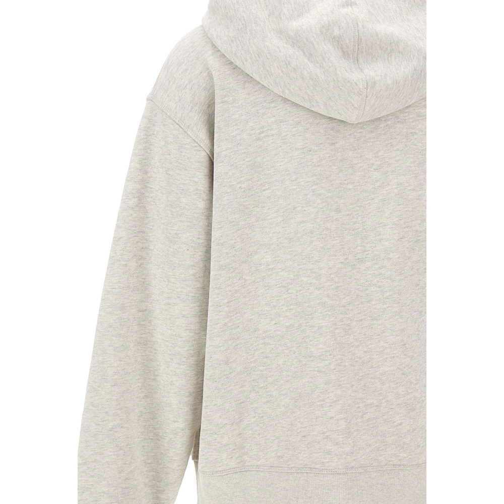 Maison Kitsuné Grijze Katoenen Sweatshirt met Vos Logo Gray Dames