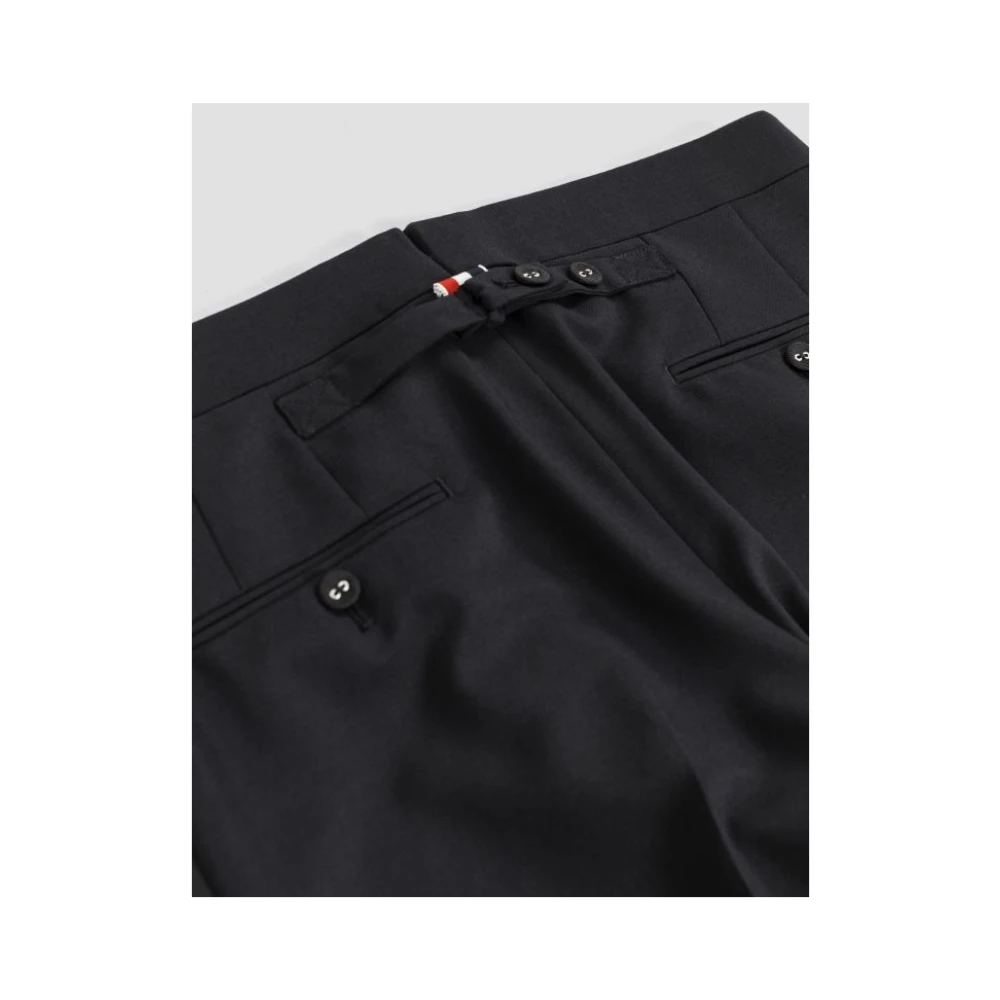 Thom Browne Zwarte wollen skinny broek Black Heren