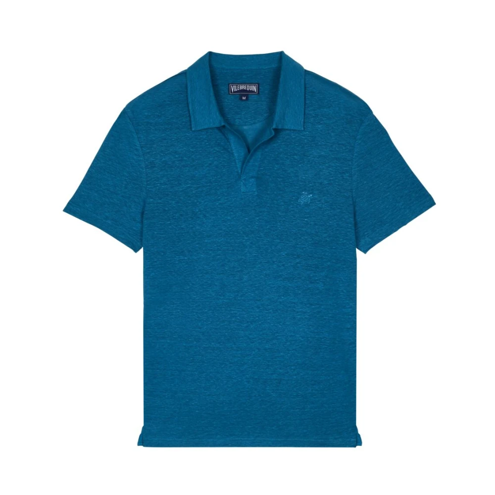 Vilebrequin Heren Linnen Jersey Polo Shirt Blue Heren
