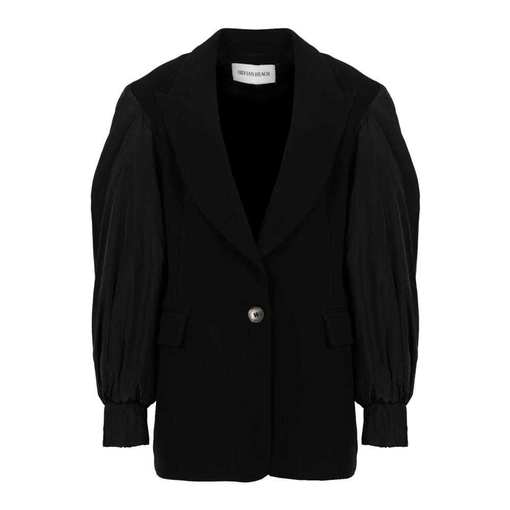 Silvian Heach Mujer Negro Chaquetas, Talla: L