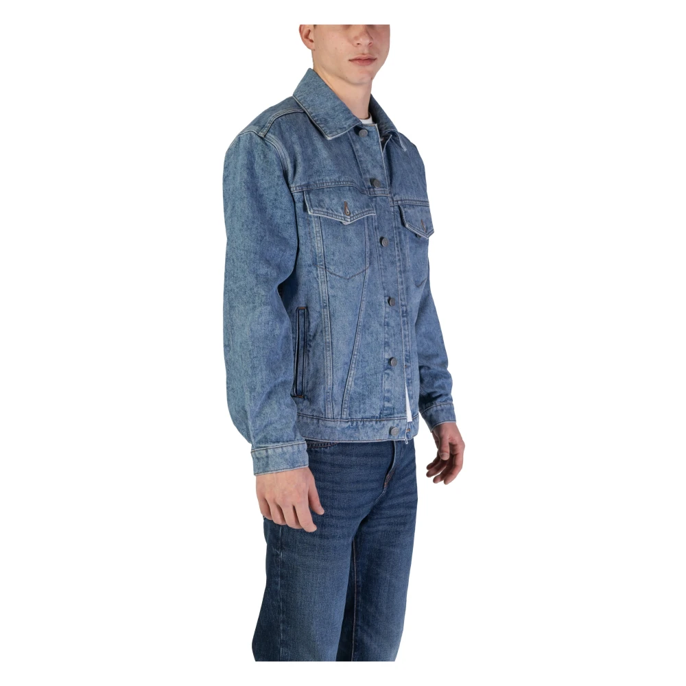 Hugo Boss Blauwe V-hals Katoenen Blazer met Zakken Blue Heren