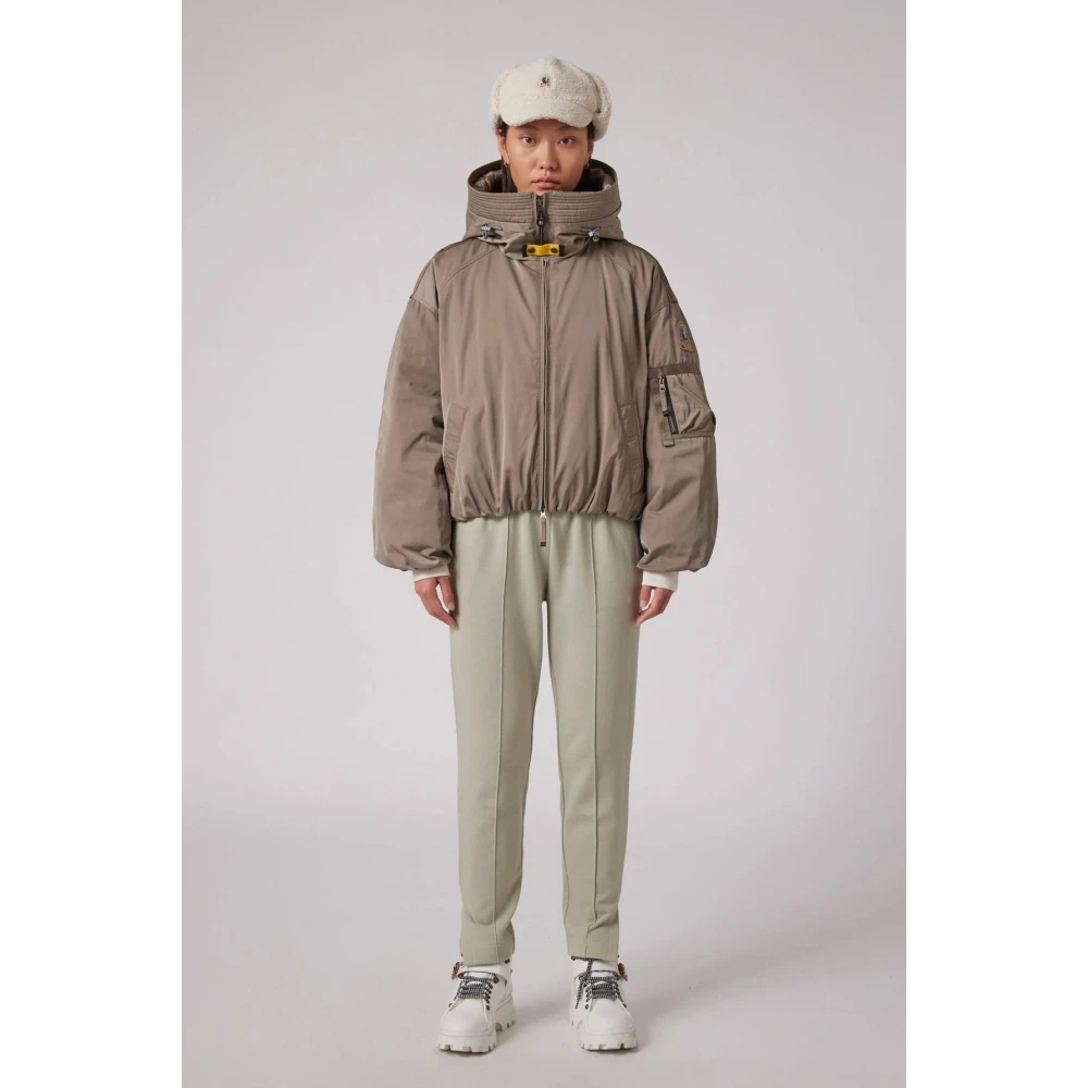 Parajumpers Satin Oversized Bomberjack met Dons Brown Dames