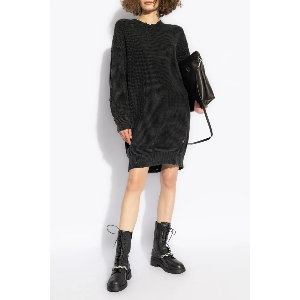 R13 Jurk met vintage-effect Black Dames