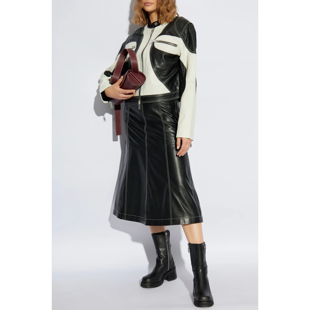 Gestuz Leren rok Black Dames