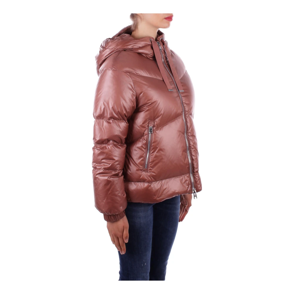 Woolrich Jas met capuchon en zijzakken Brown Dames