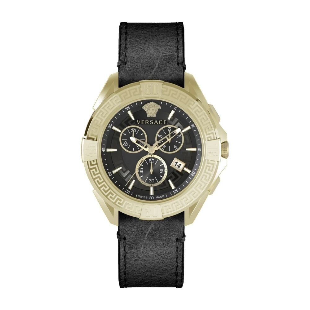 Versace Men's Black/Gold Chrono Sporty Watch