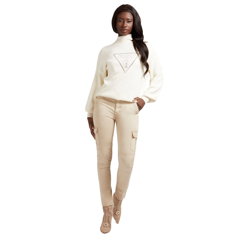 Guess Stijlvolle Broeken voor Mannen en Vrouwen Beige Dames