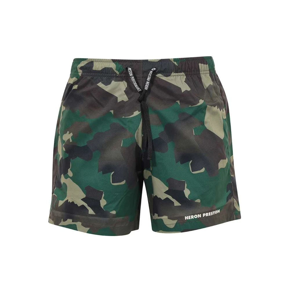 Heron Preston Camouflage Bermuda Shorts Green Heren