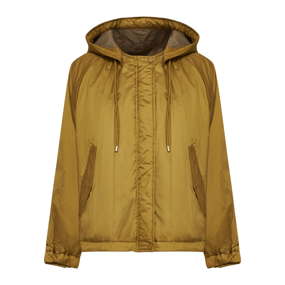 Max Mara Weekend Omkeerbare Shearling Kraag Jas Yellow Dames