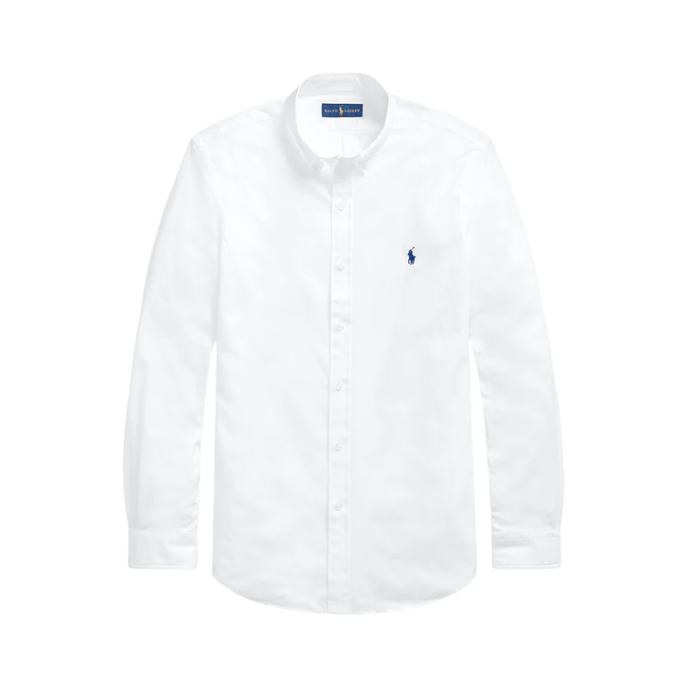 Ralph Lauren Slim Fit Lange Mouw Sport Shirt White Heren