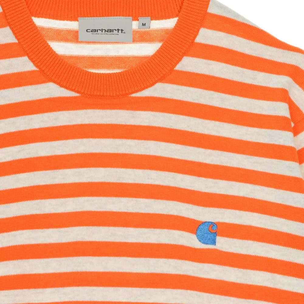 Carhartt WIP Clockwork ash Heather Lichtgewicht Heren Trui Orange Heren