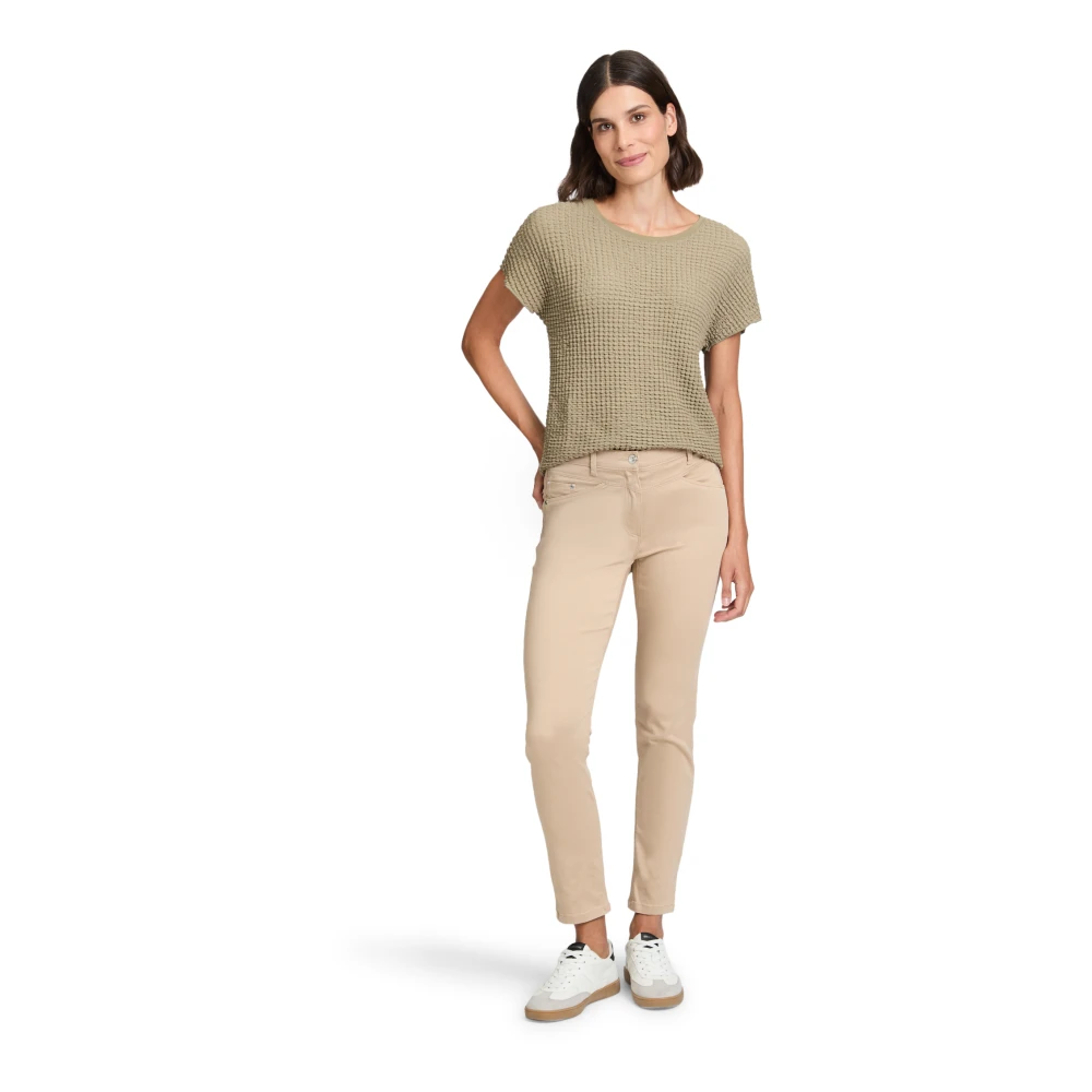 Betty Barclay Kreukeleffect U-hals Shirt Green Dames