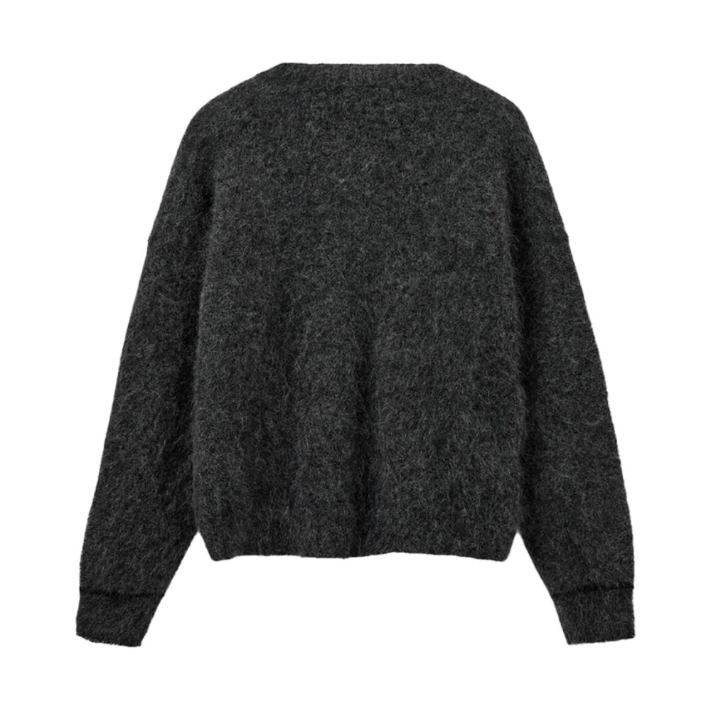 MOS MOSH Alila Mohair Gebreid Vest Gray Dames