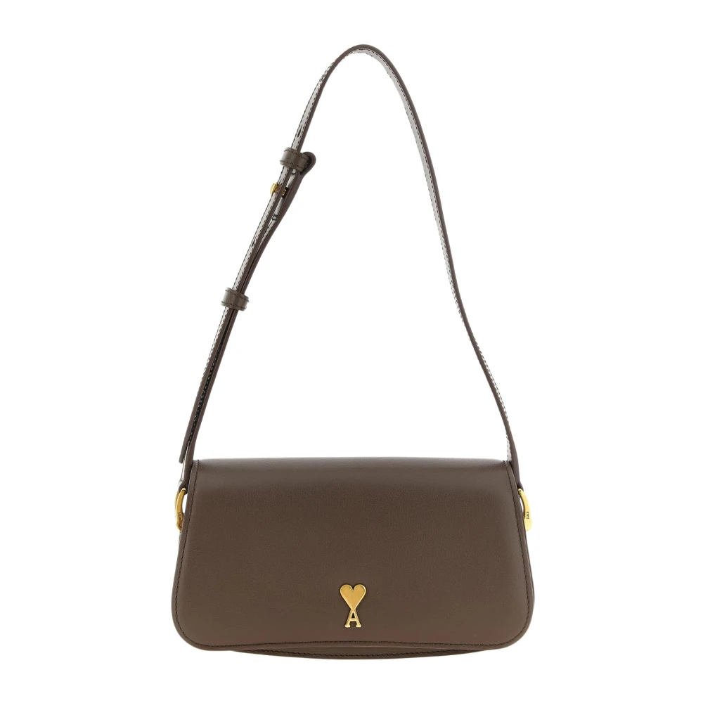 Ami Paris Donna Marrone - Borsa A Spalla Paris Paris - Bags - One Size