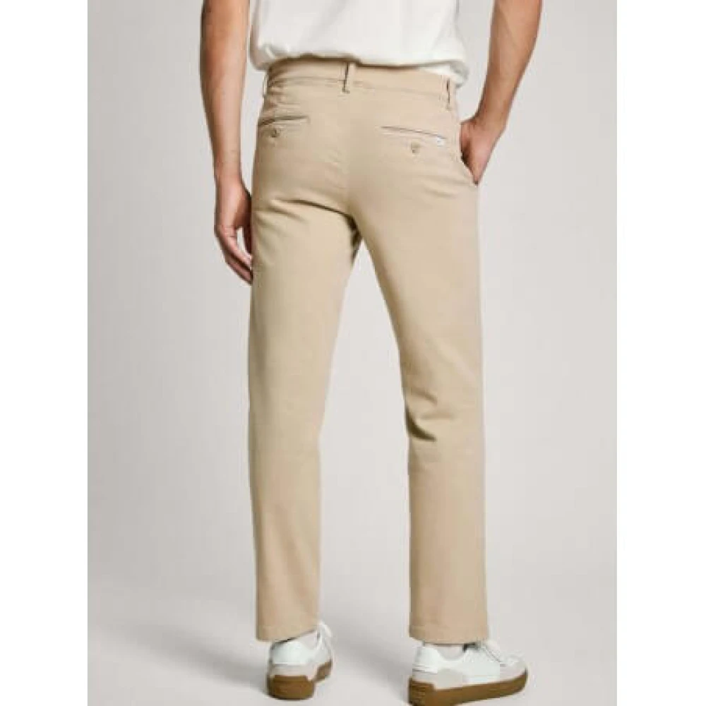Pepe Jeans Beige Chino Gymdigo Concrete Broek Beige Heren