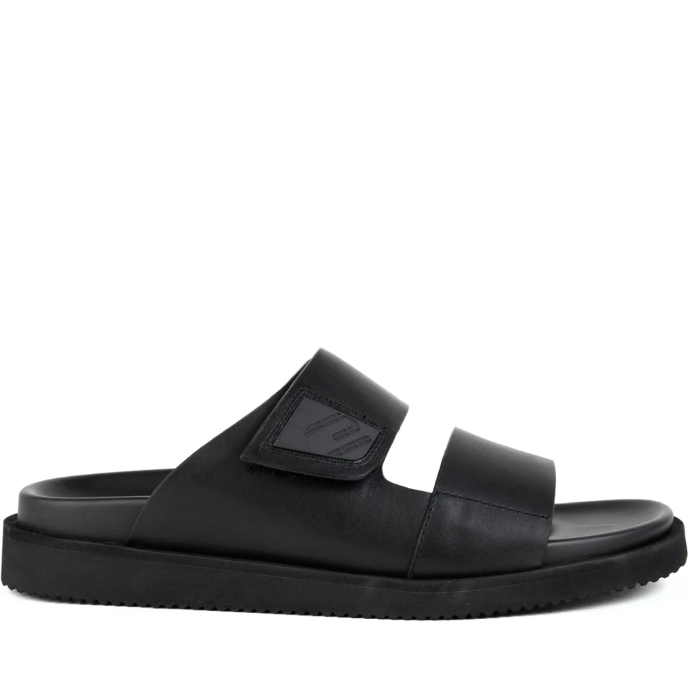 Sergio Moretti Men's Black Sliders, 9 Uk, Open Casual Slippers