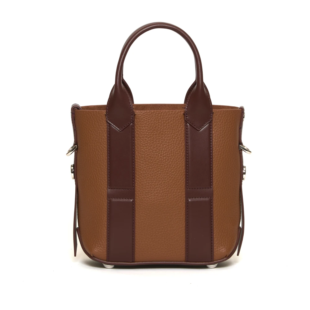 Hogan Luxe Leren Shopper Brown Dames