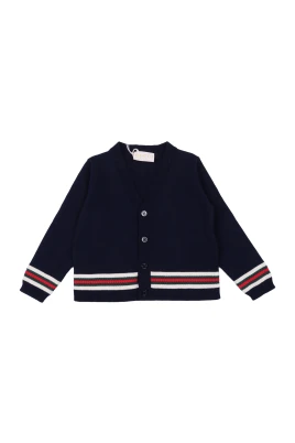 Bomulls Cardigan med Web