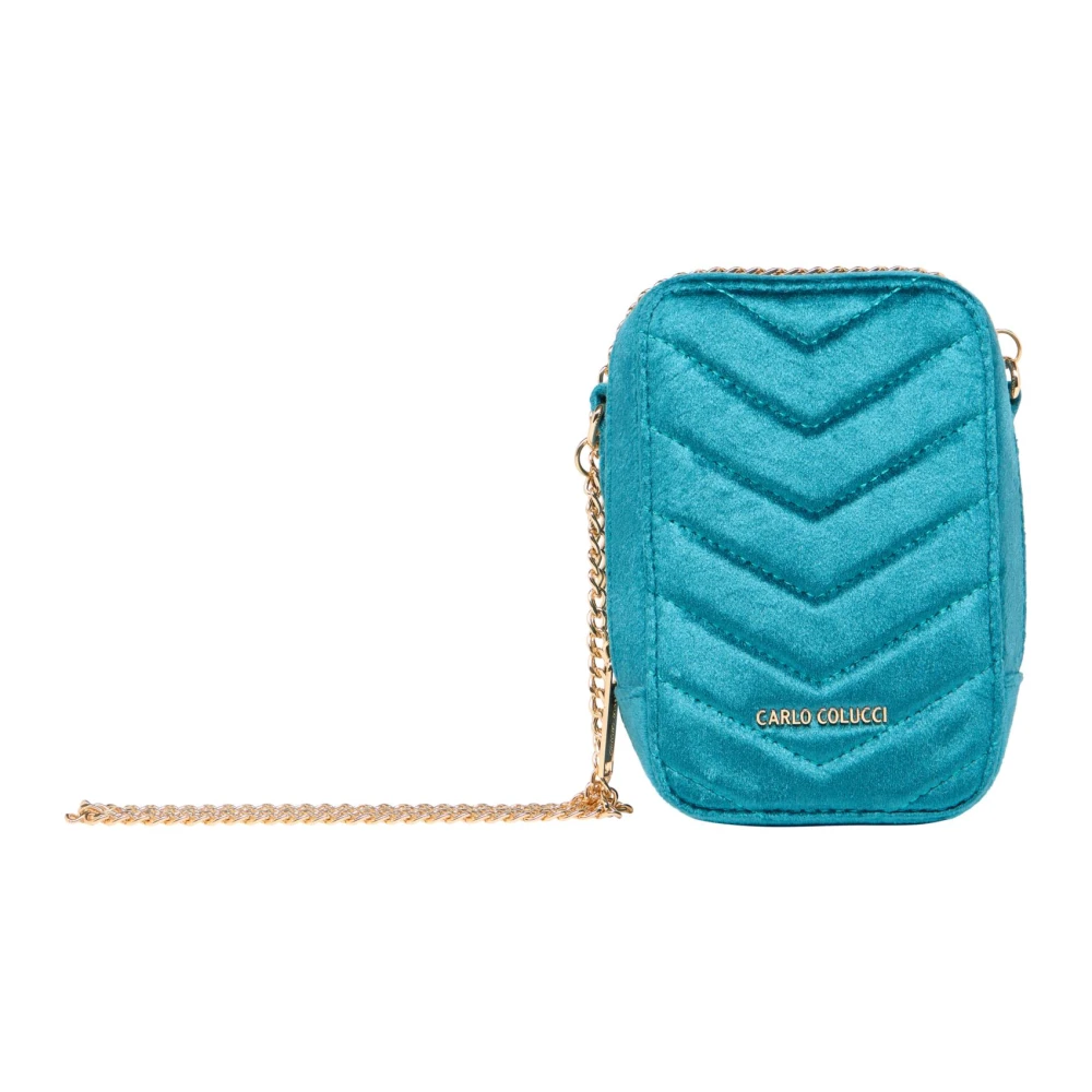 Carlo Colucci Women's Blue Quilted Mini Bag - Mini Bags - One Size - Bags