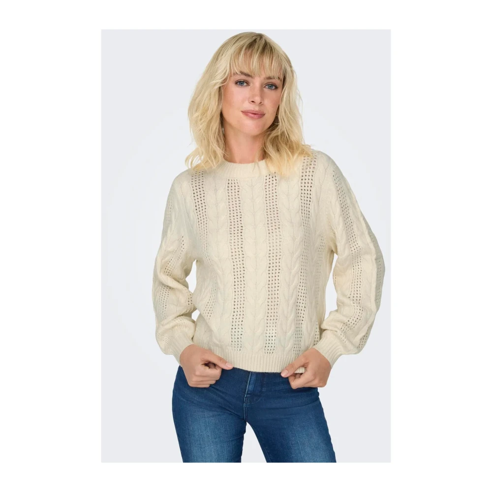 Only Ruby Gebreide Trui Vrouwen White Dames