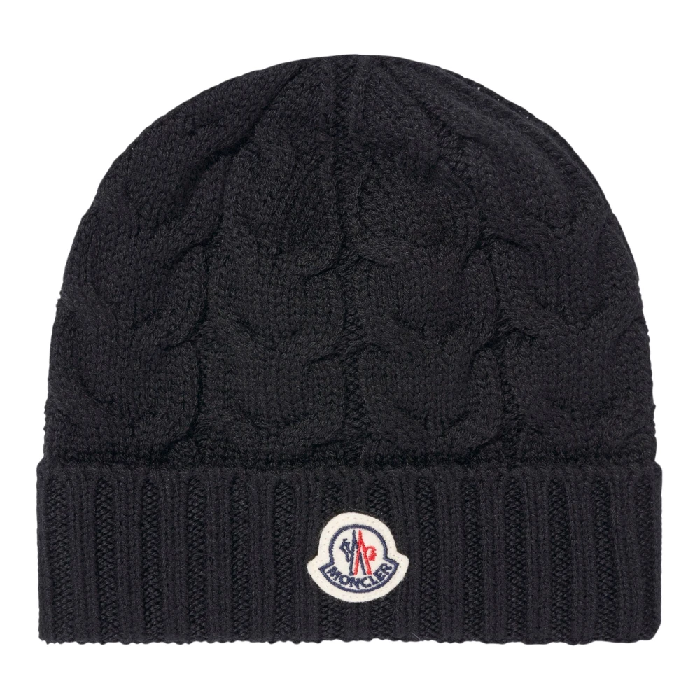 Moncler Enfant Boys Black Kids Wool Cable Knit Beanie Hat In - 4 - 6 Yrs S (50-52 Cm) - Image 3