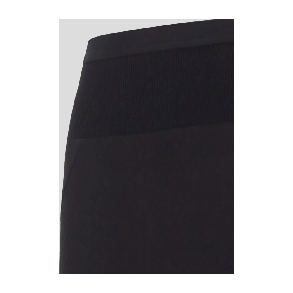Rick Owens Uitlopende wollen rok Black Dames