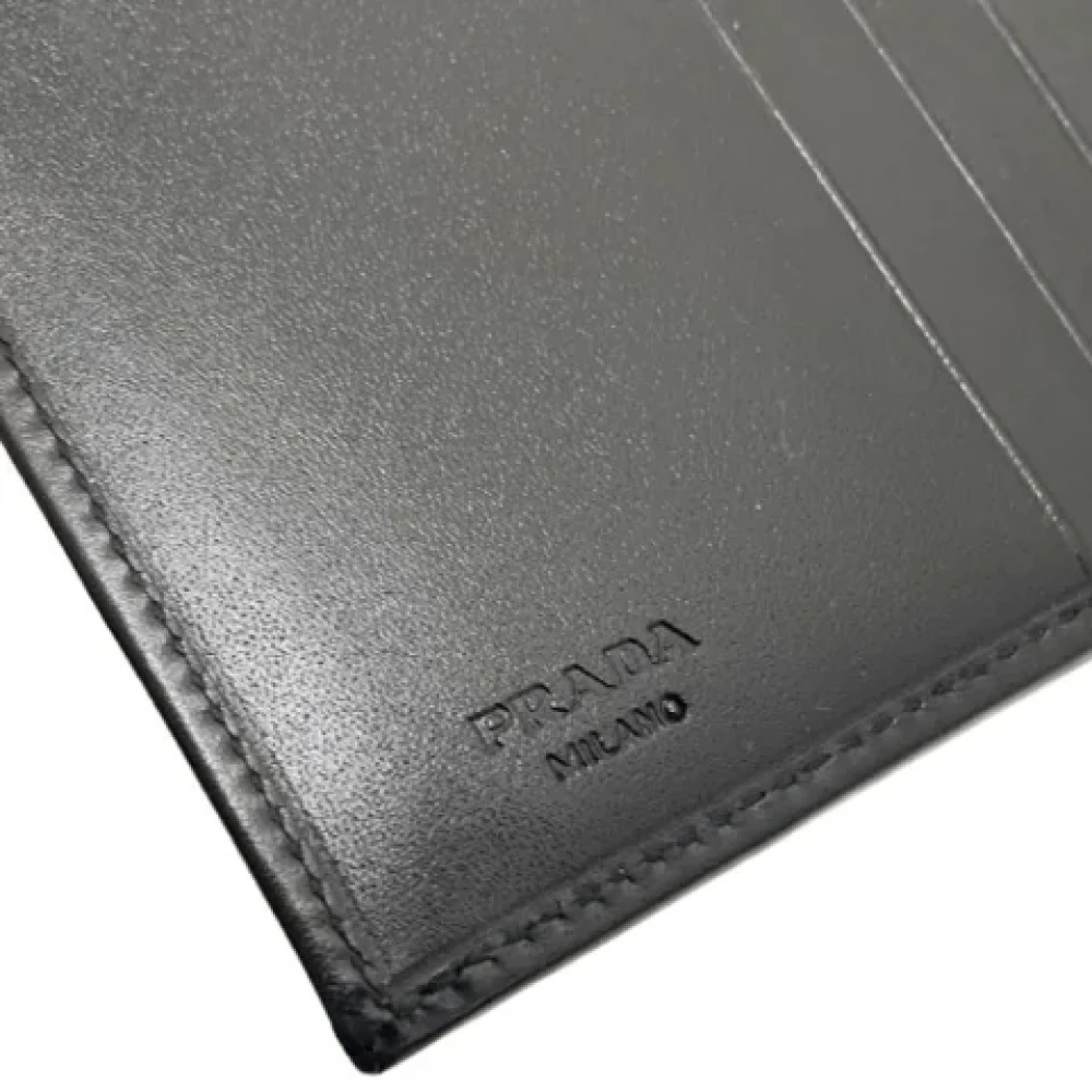 Prada Vintage Pre-owned Leather wallets Black Dames